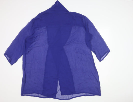 Bitte Kai Rand Women's Blue Silk Chiffon Wrap Top L