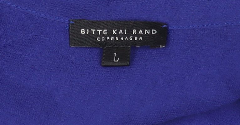 Bitte Kai Rand Women's Blue Silk Chiffon Wrap Top L