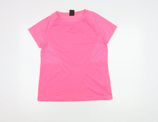 Nike Women's Pink Short Sleeve Active T-Shirt M