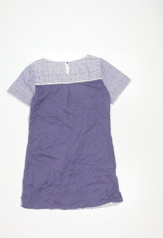 White Stuff Women's Purple Geometric Shift Dress