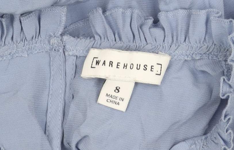 Warehouse Women's Blue Long Sleeve Blouse Size 6