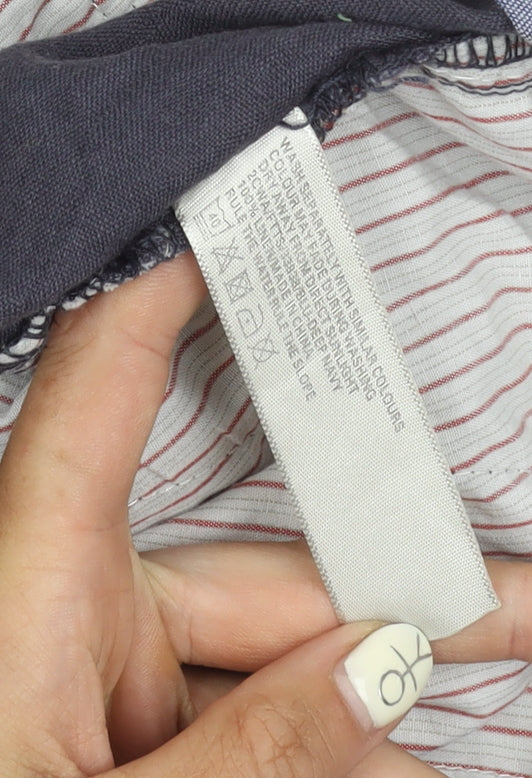 Fat Face Women's Blue Linen Trousers Size 18