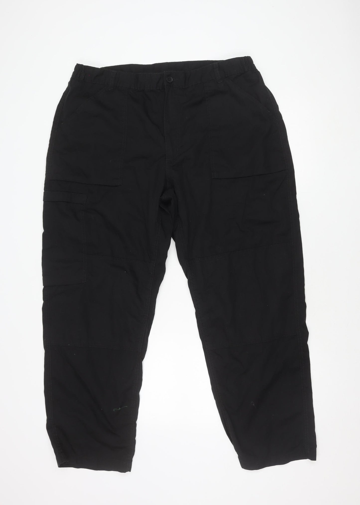 Regatta Men's Black Cargo Trousers, Size Large