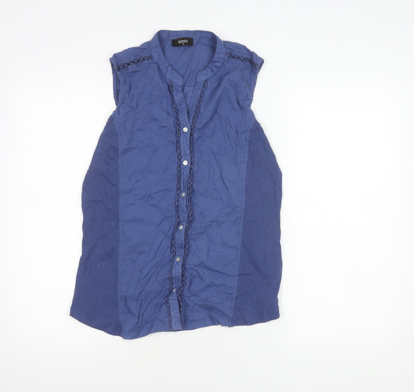 Klass Women’s Blue Sleeveless Top Size 12
