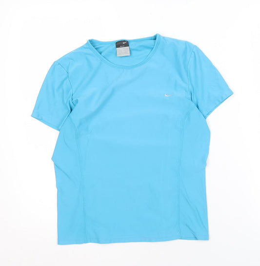 Nike Women's Blue Athletic T-Shirt L