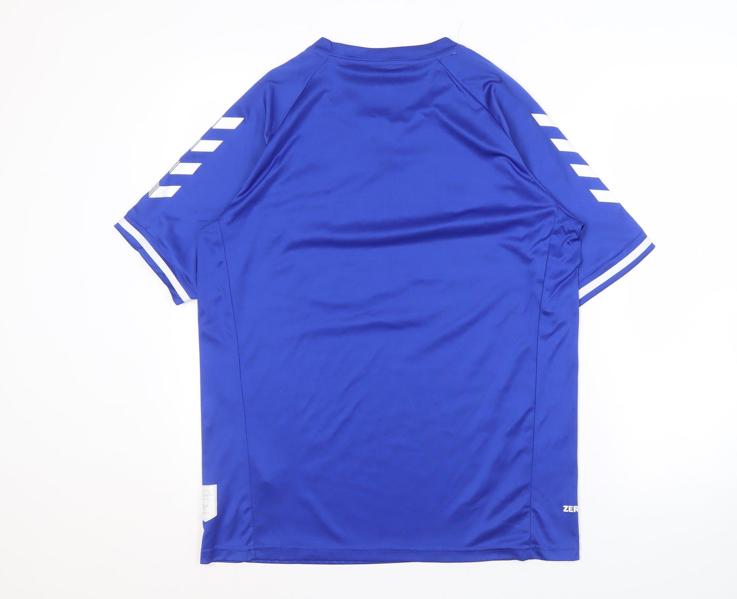 Hummel Men's Blue Football Jersey, Size L, Short Sleeve