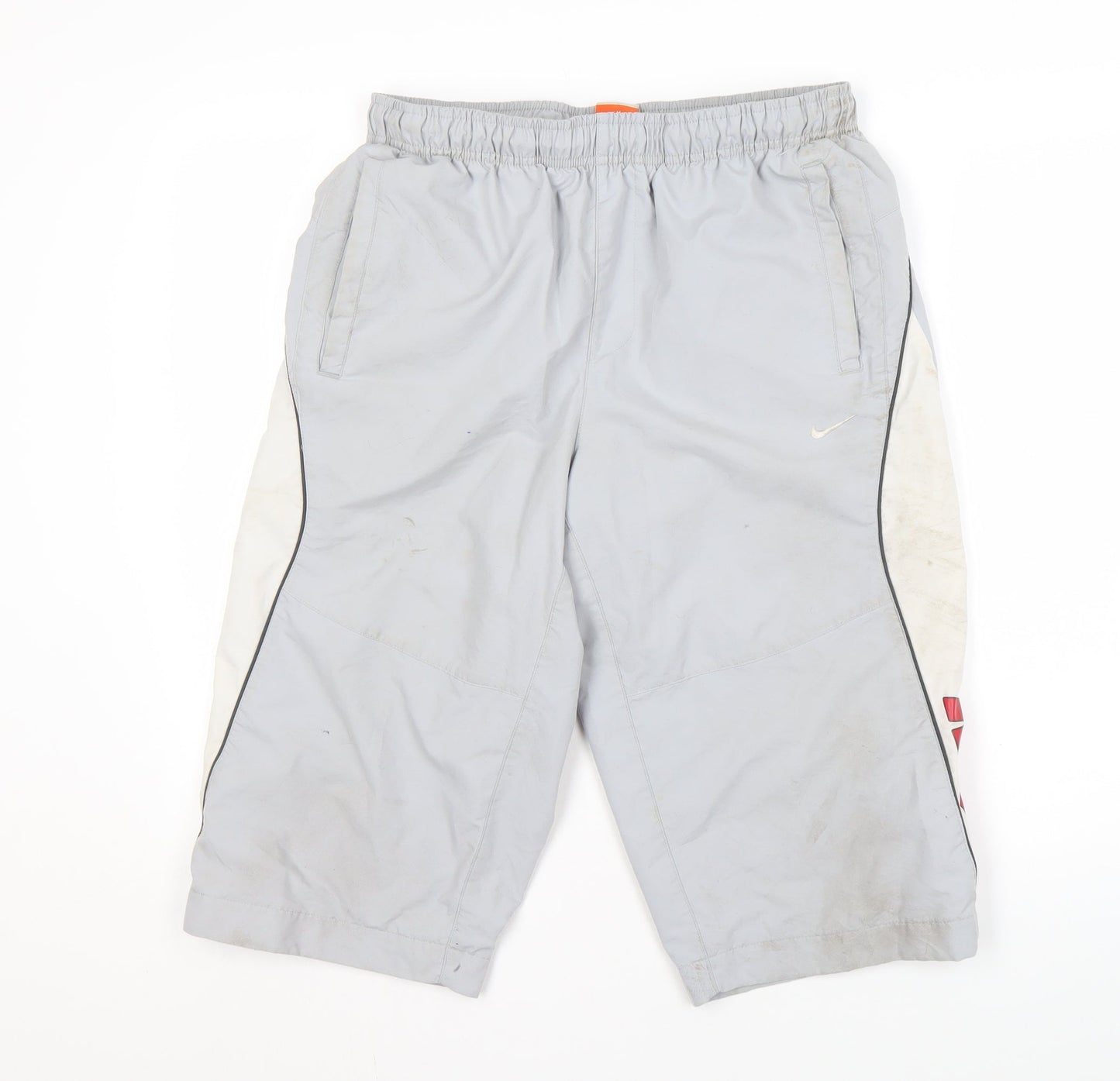 Nike Men's Grey Athletic Shorts M Elastic Waist