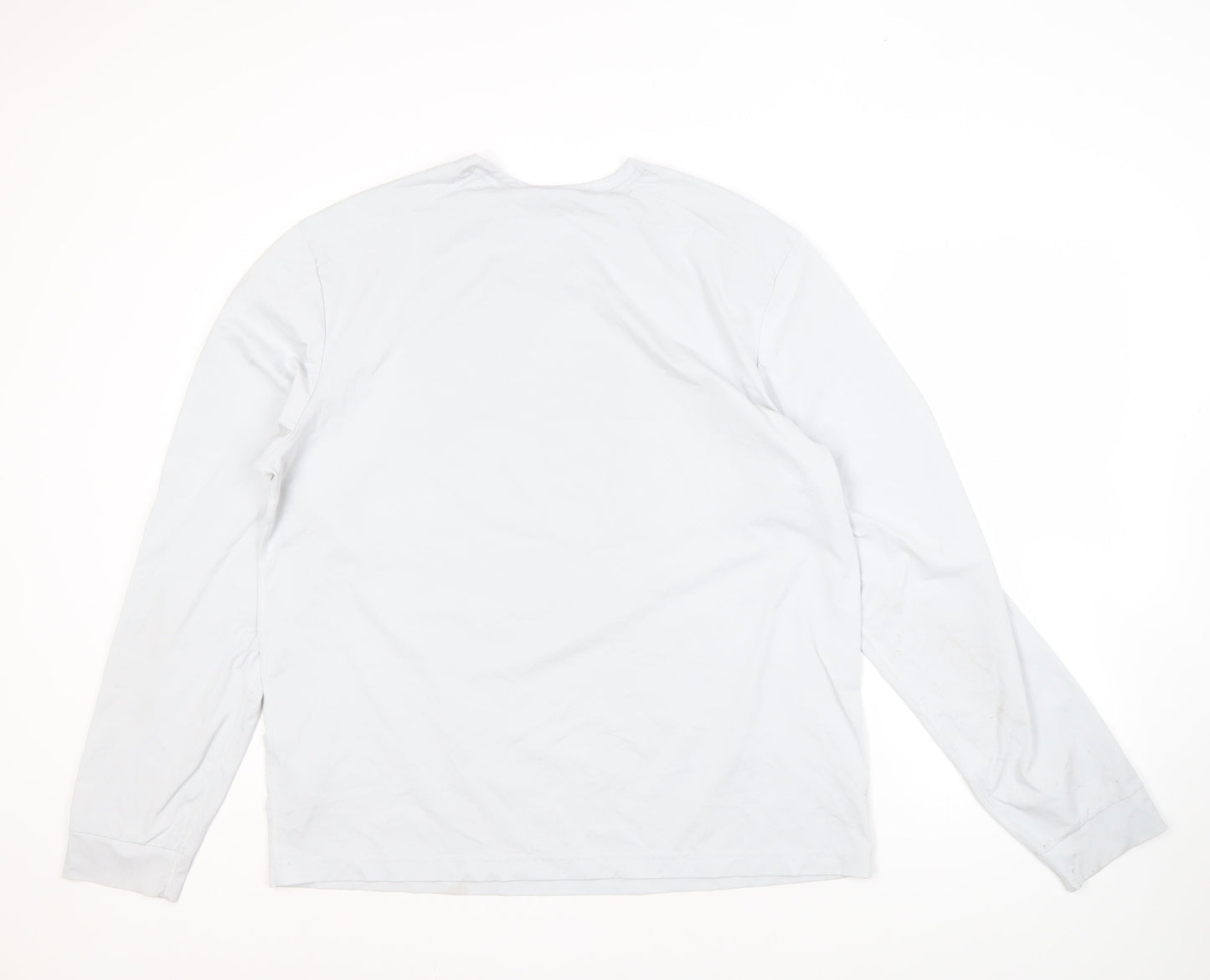 Nike Men's White Long Sleeve Track T-Shirt L