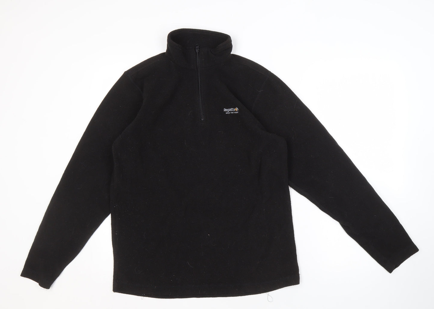 Regatta Men's Black Fleece 1/4 Zip Sweatshirt L