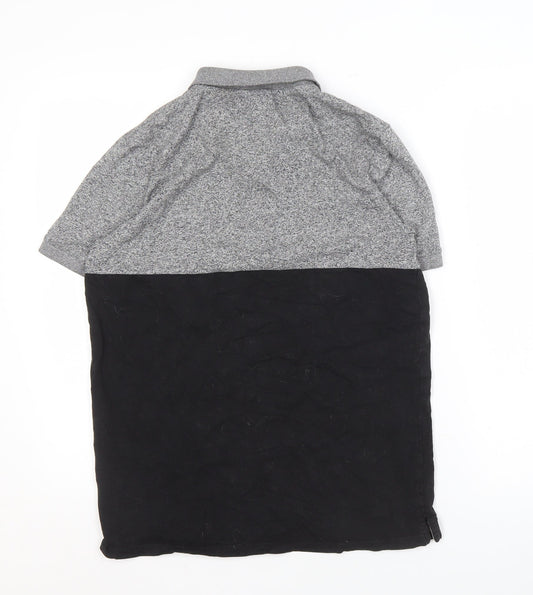 McKenzie Men's Grey Black Polo Shirt S Short Sleeve