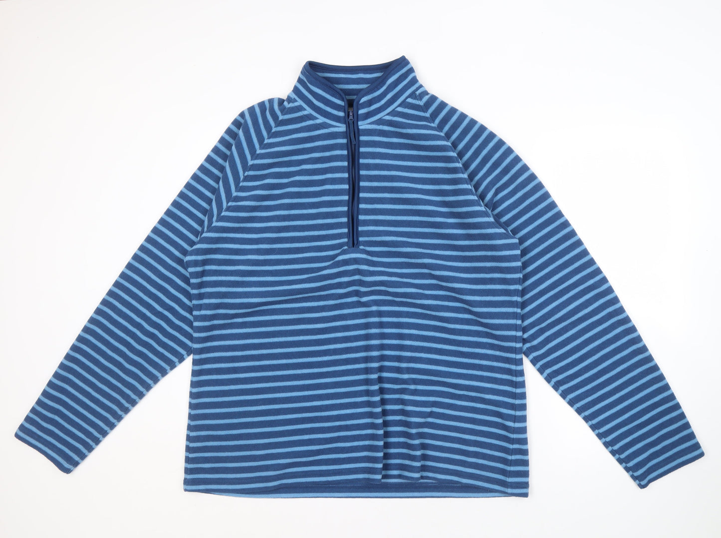 Mountain Warehouse Unisex Blue Stripe Pullover Sweatshirt Size 16