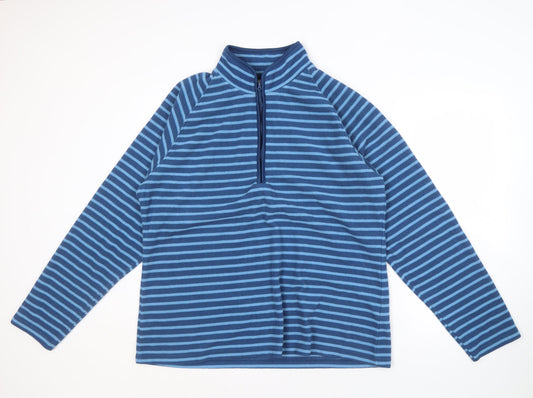 Mountain Warehouse Unisex Blue Stripe Pullover Sweatshirt Size 16