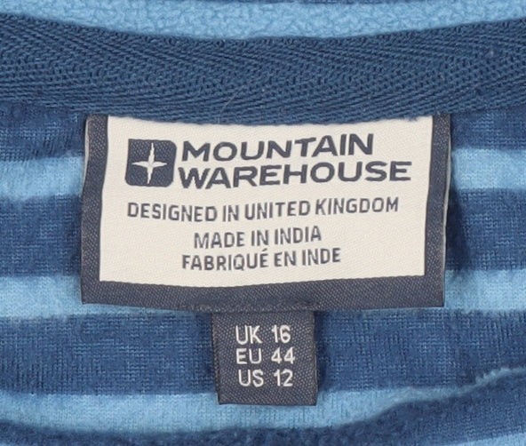 Mountain Warehouse Unisex Blue Stripe Pullover Sweatshirt Size 16