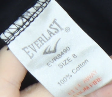 Everlast Women's Black V-Neck T-Shirt Size 8