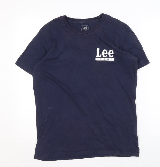 Lee Men's Blue S Regular Fit T-Shirt