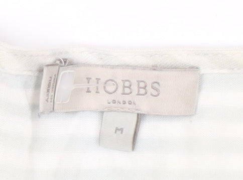 Hobbs Women's White Striped Long Sleeve Top M
