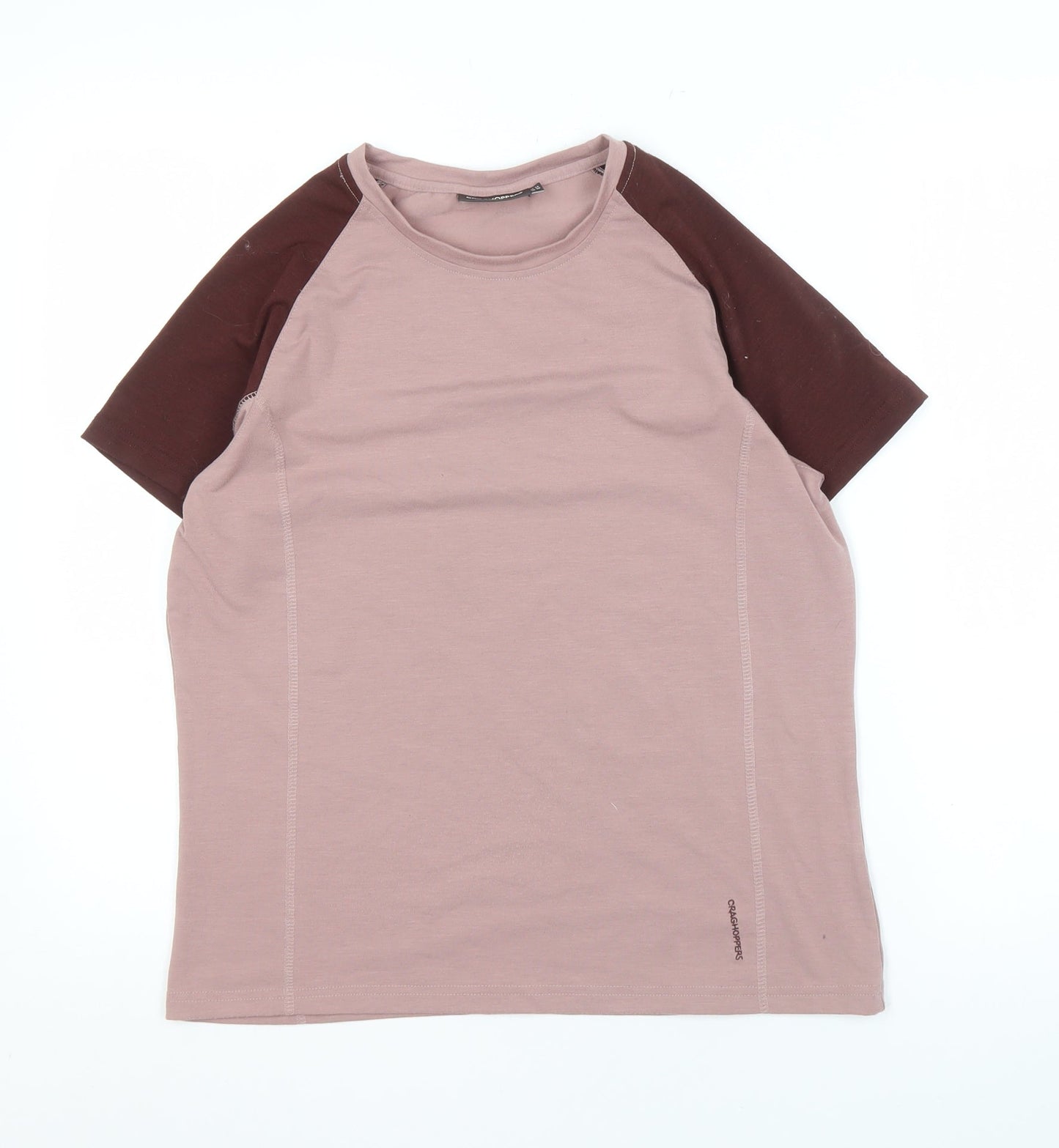 Craghoppers Women's Pink T-Shirt, Size 14, Raglan Sleeves