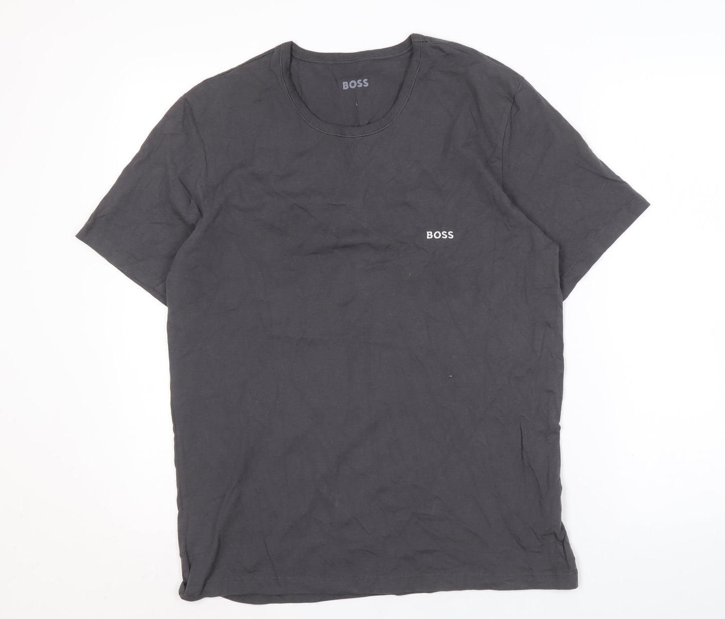 BOSS Men's Black Crew Neck T-Shirt L
