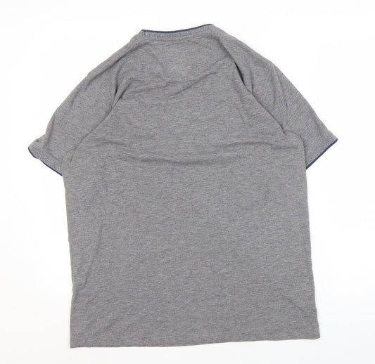 Mens UK Size L Manchester City F.C. Grey Cotton Blend T-Shirt