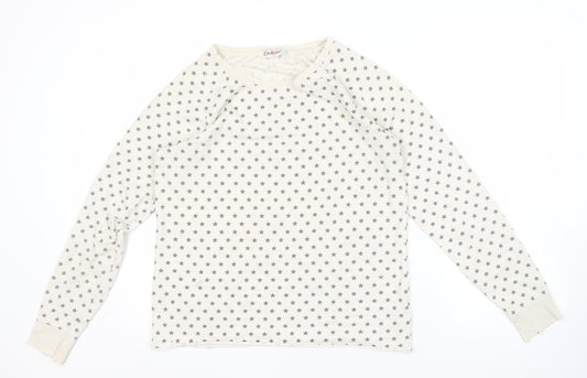 Womens UK Size S Cath Kidston Ivory Cotton Blend T-Shirt