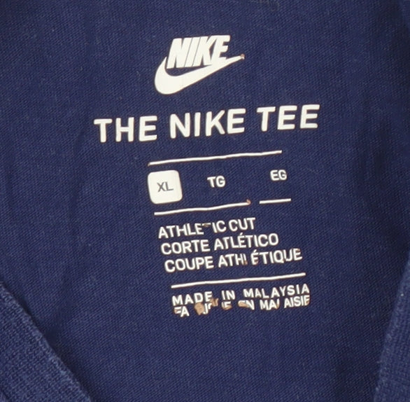 Nike Unisex Blue Athletic T-Shirt XL