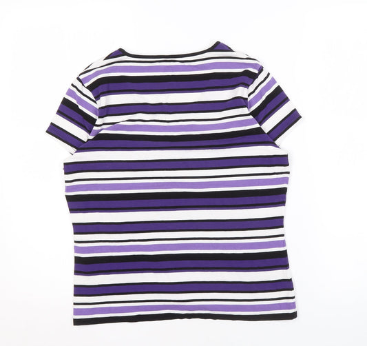 Precis Women's Multicoloured Striped T-Shirt M