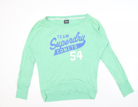 Superdry Women's Green Basic Long Sleeve Top M