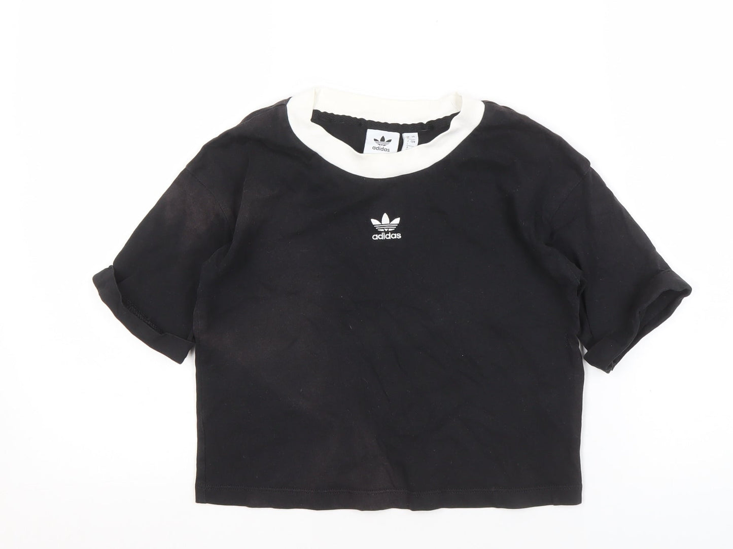 Adidas Women’s Black Ringer T-Shirt Size 8