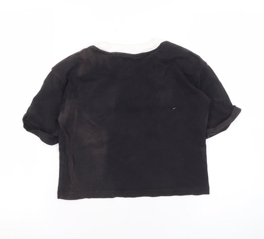 Adidas Women’s Black Ringer T-Shirt Size 8