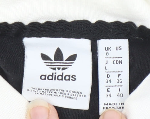 Additional view of Adidas Women’s Black Ringer T-Shirt, size UK 8
