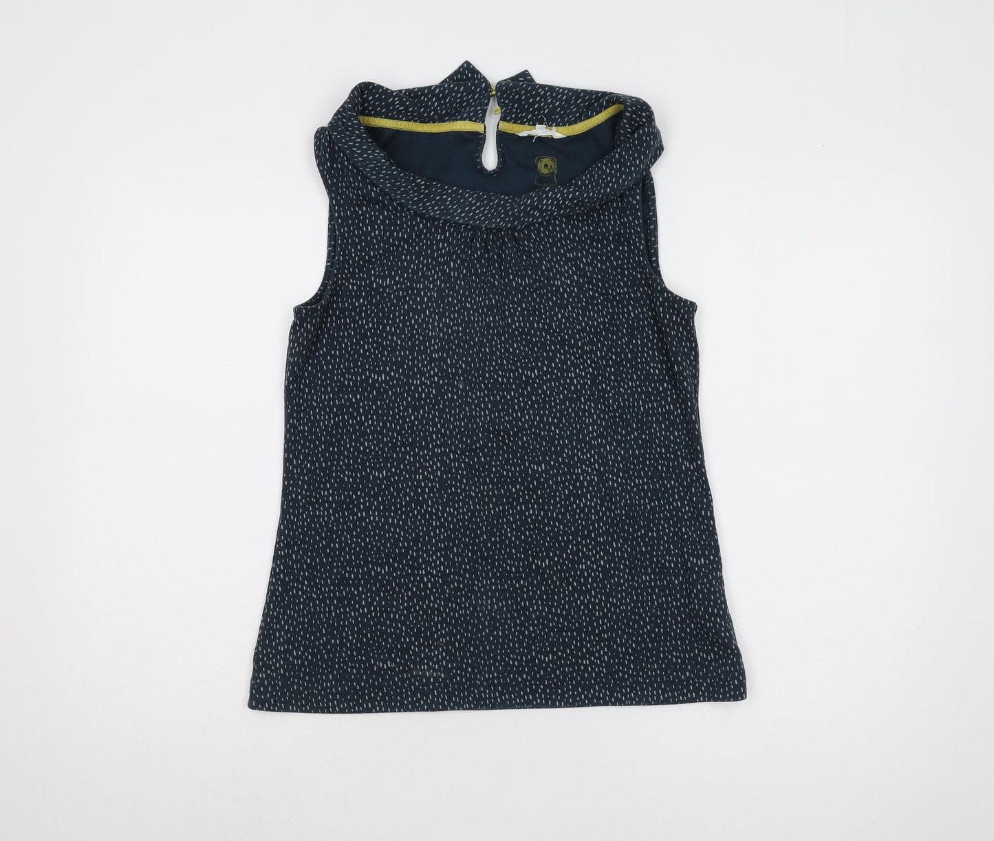 White Stuff Women's Blue Cowl Neck Sleeveless Tank Top Size 10