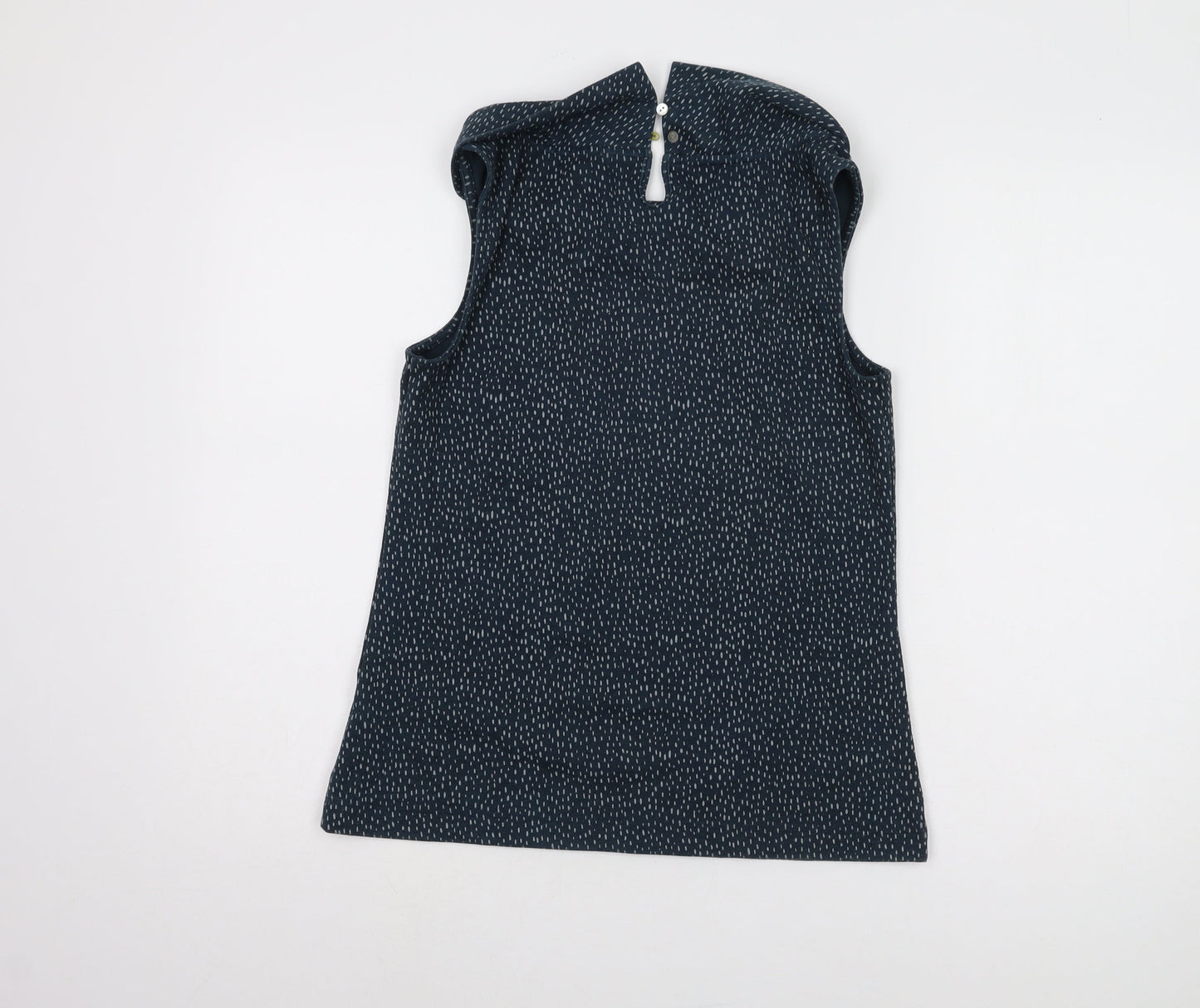 White Stuff Women's Blue Cowl Neck Sleeveless Tank Top Size 10