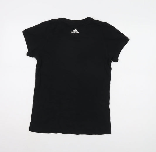 Adidas Women's Black S T-Shirt Basic Casual