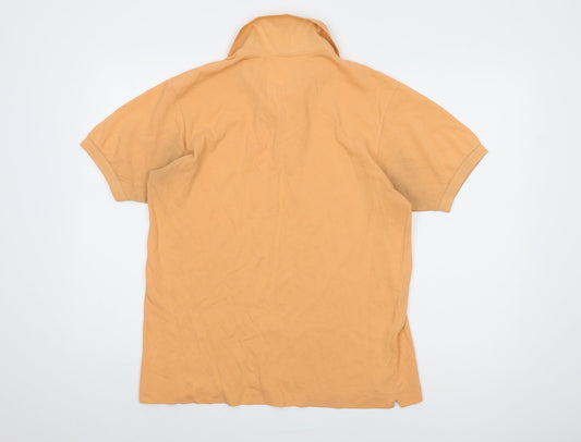 Lacoste Men's Orange Polo Shirt, Size 4, Casual Style