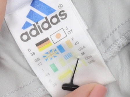 Adidas Women's Grey Cropped Trousers, Size 12