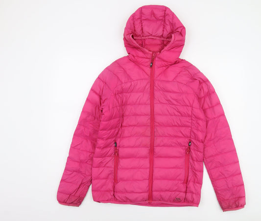Trespass Women's Pink Puffer Jacket M Winter Casual