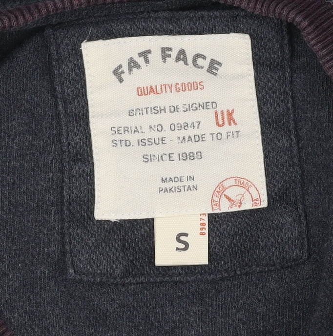 Fat Face Men's Blue Long Sleeve Crew Neck T-Shirt S