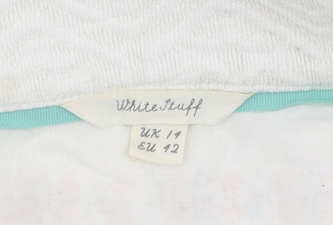 White Stuff Women's Multicolour Embroidered Skirt, Size 14