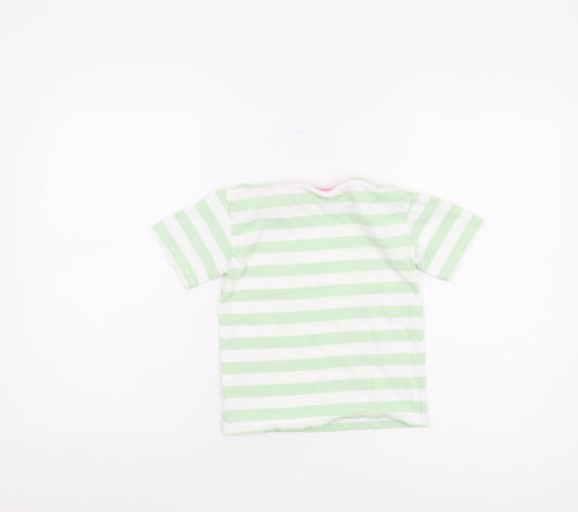 Mountain Warehouse Girls Green Striped T-Shirt 5-6 Years