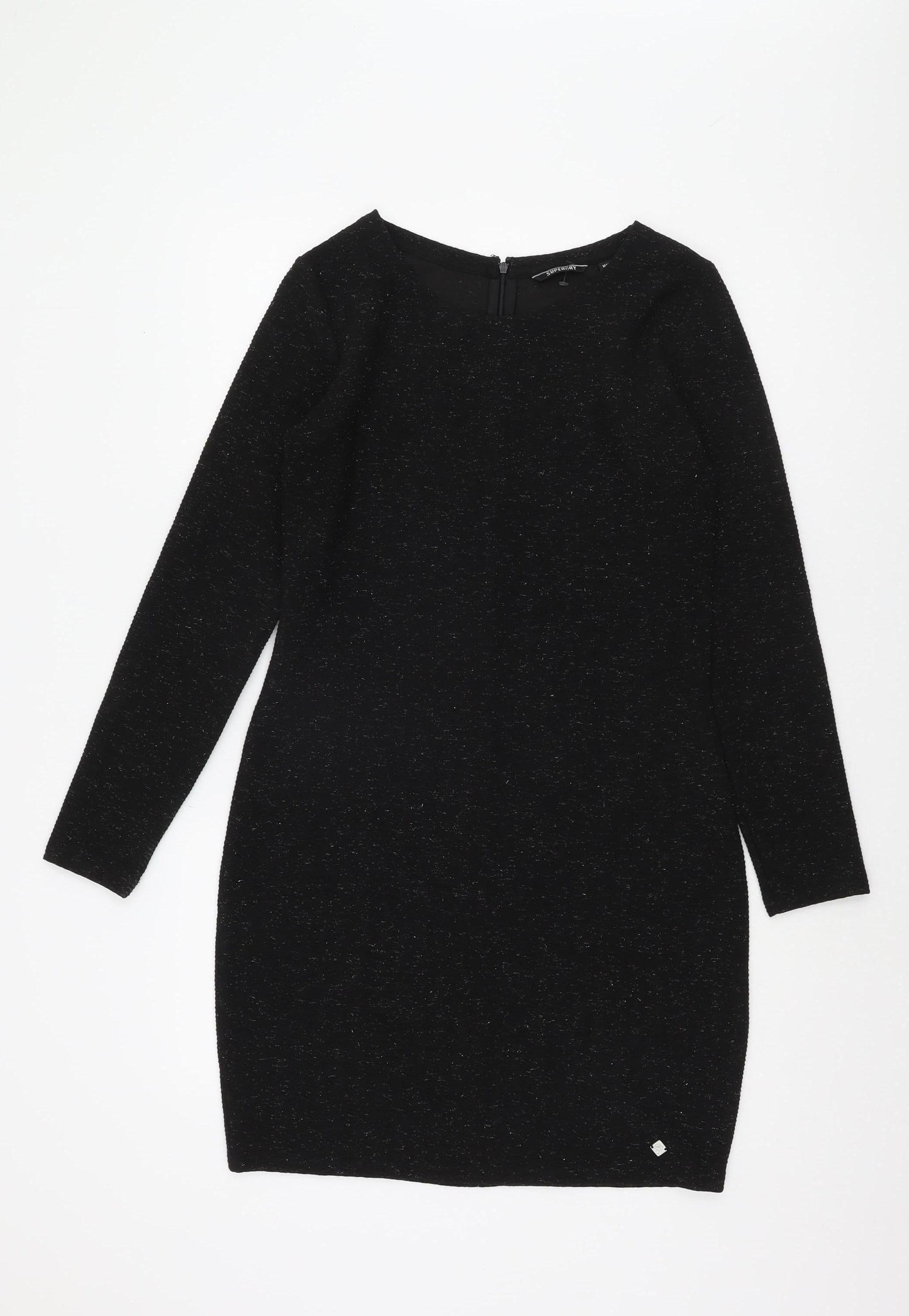 Superdry Women's Black Dress, Size 14, Boat Neck
