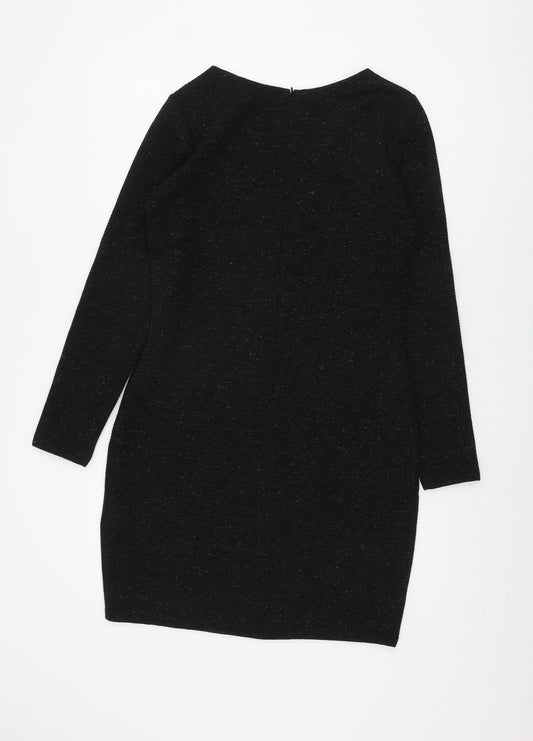 Superdry Women's Black Dress, Size 14, Boat Neck