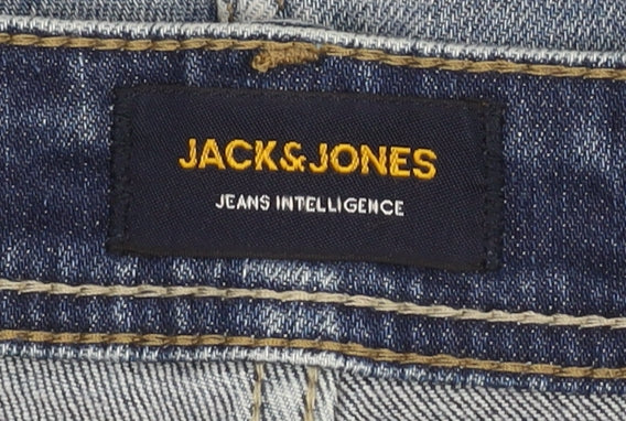 Jack & Jones Men's Blue Straight Jeans Size 38