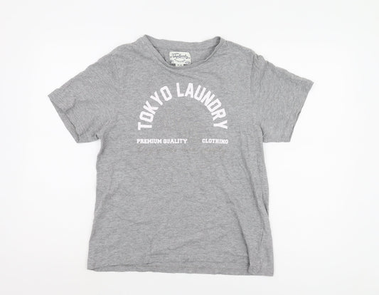 Tokyo Laundry Women's Grey Crew Neck T-Shirt