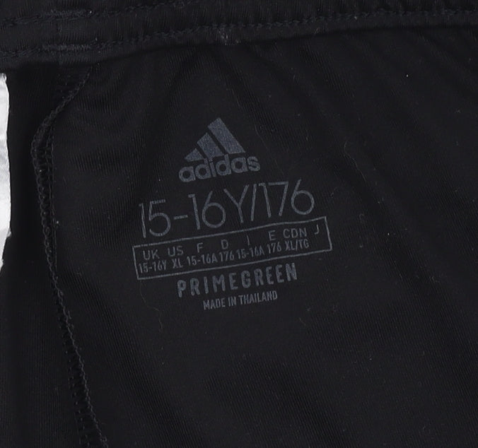 Adidas Boys Black Athletic Shorts 16 Years Gym & Training