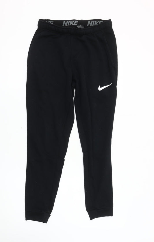Nike Men's Black Jogger Trousers, Size S, Moisture Wicking