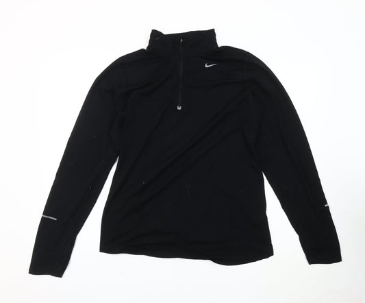 Womens UK M Athletic Nike Black Full Zip Sweatshirt
