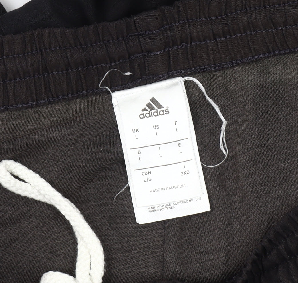 Adidas Men's Black Jogger Trousers, Size L, Sportswear