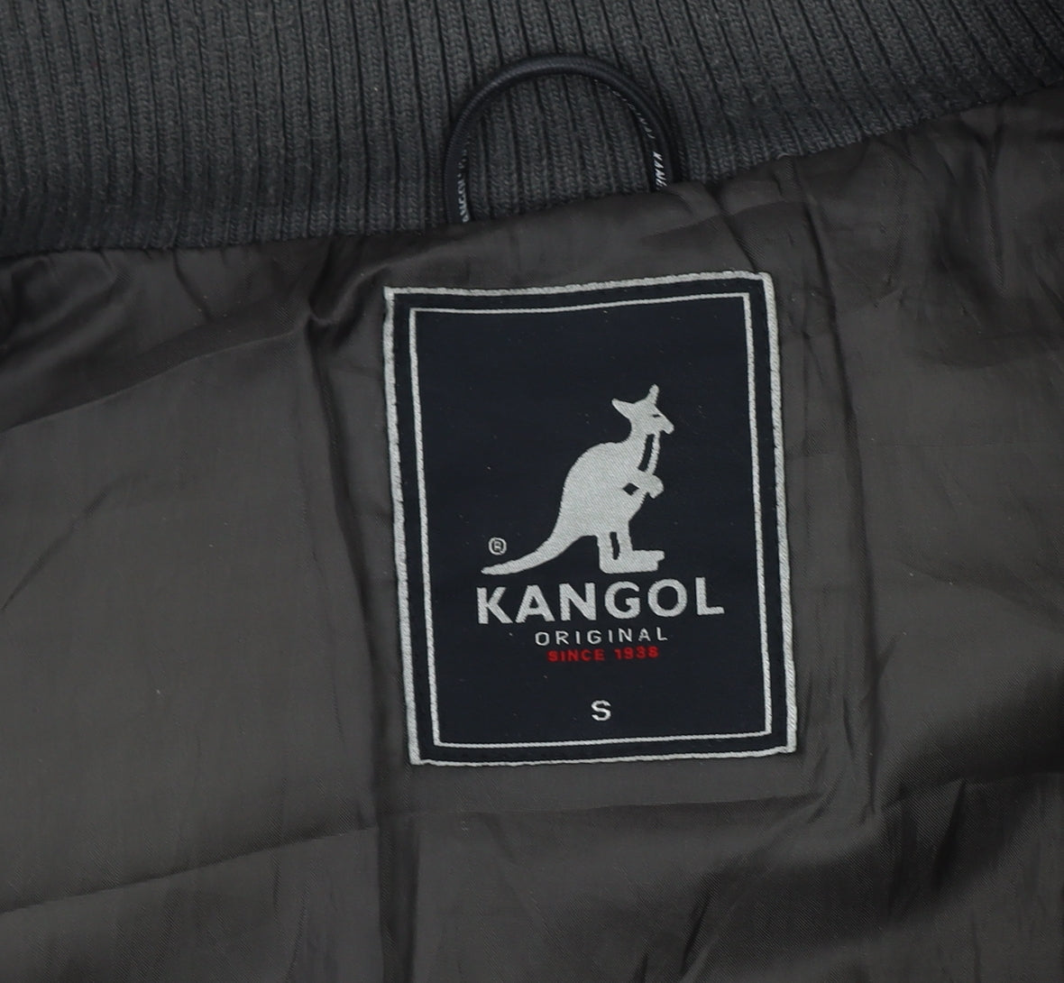Kangol Men's Grey Puffer Jacket Size S Hoodie Casual