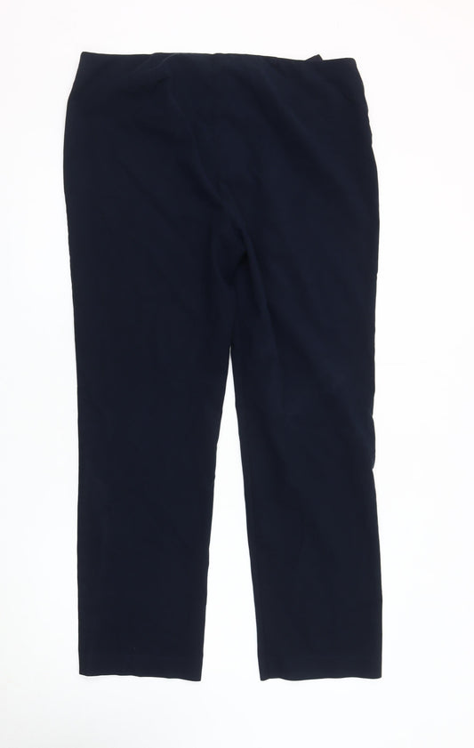 Marks and Spencer Women's Blue Ankle Trousers, Size 12