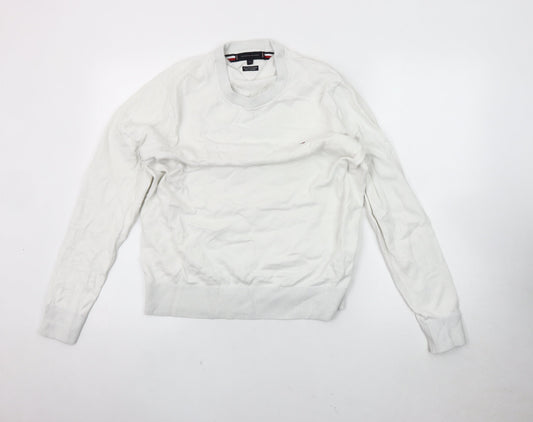 Tommy Hilfiger Men's White Crew Neck M Sweatshirt